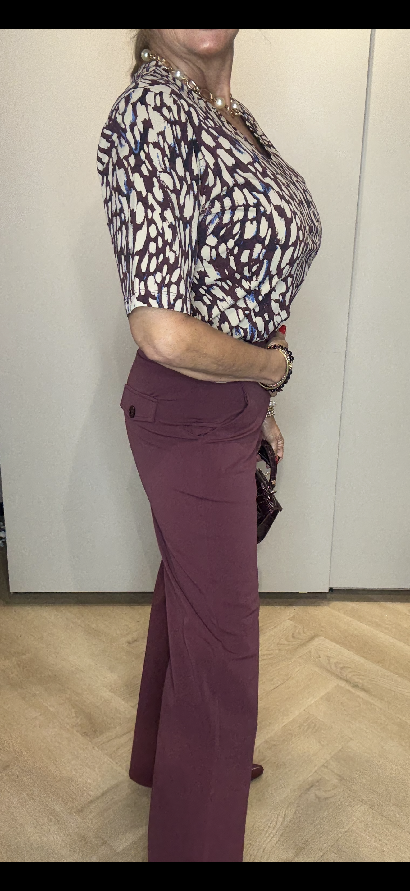 Mi Piace Broek MP202136 Straight Burgundy