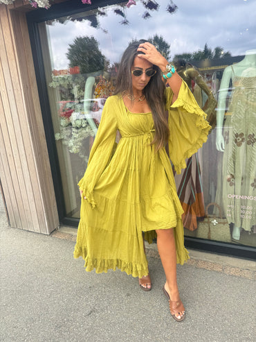 Kimono olive geel/groen