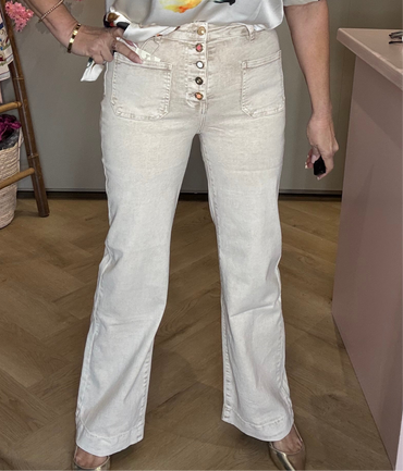 Jeans Broek beige