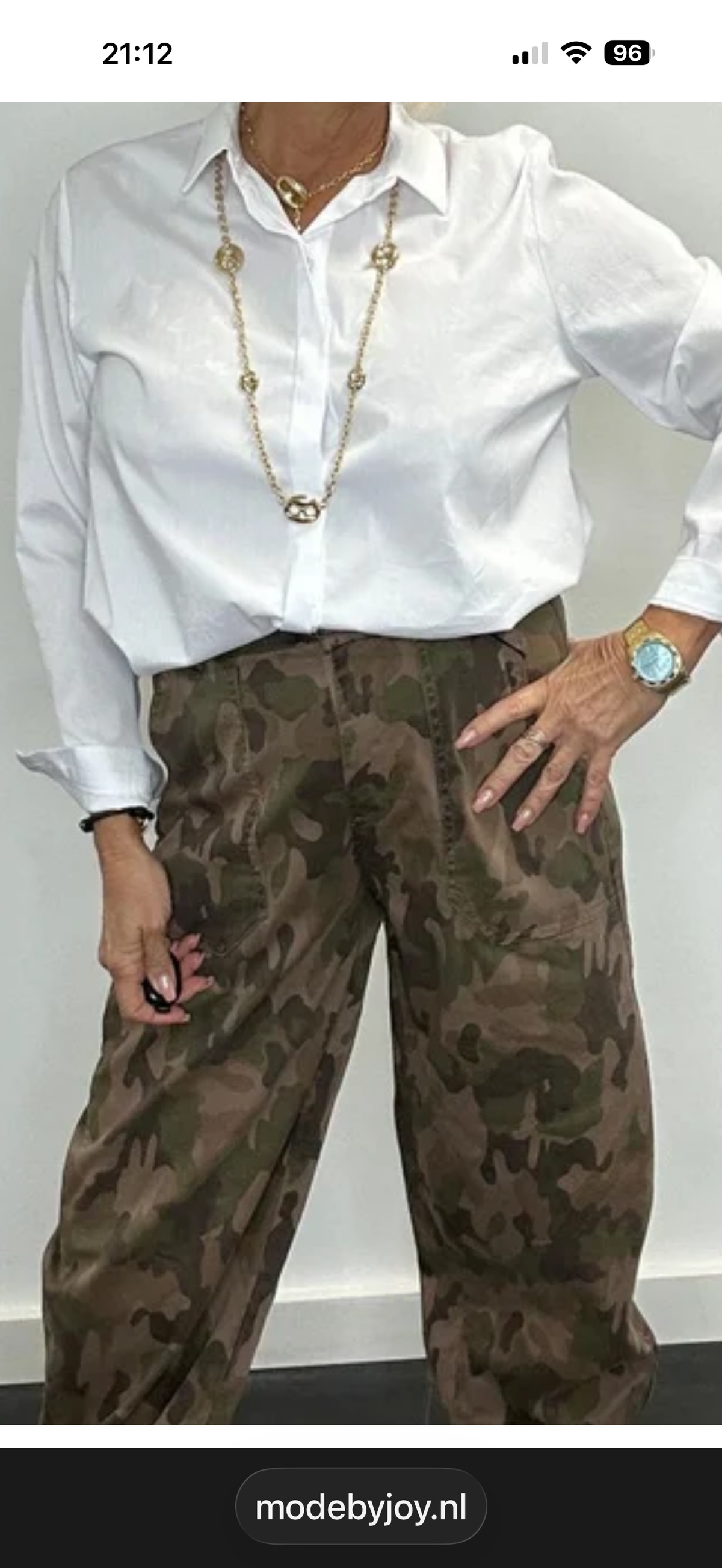 Broek Carly Camo elastische tailleband