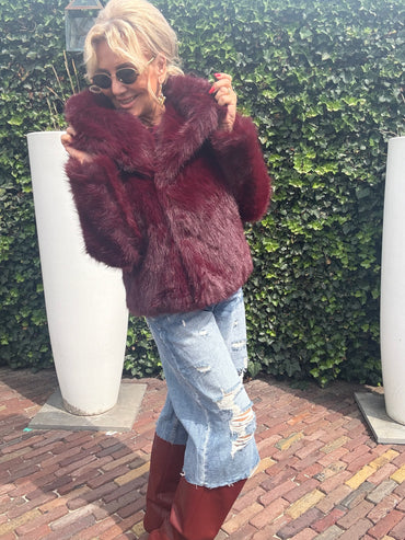 Fake furr Bordeaux