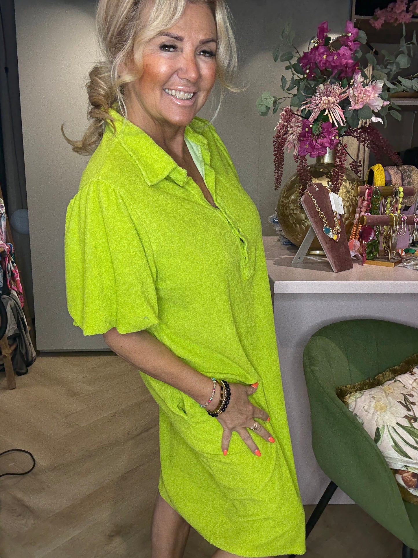 🌸 Terry Breeze Dress 🌸 Appeltjes Groen