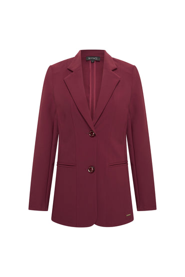 Mi Piace Bonded Travel Blazer Burgundy 202646