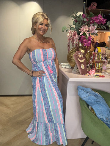 Jurk Sunset Breeze Bandeau blauw