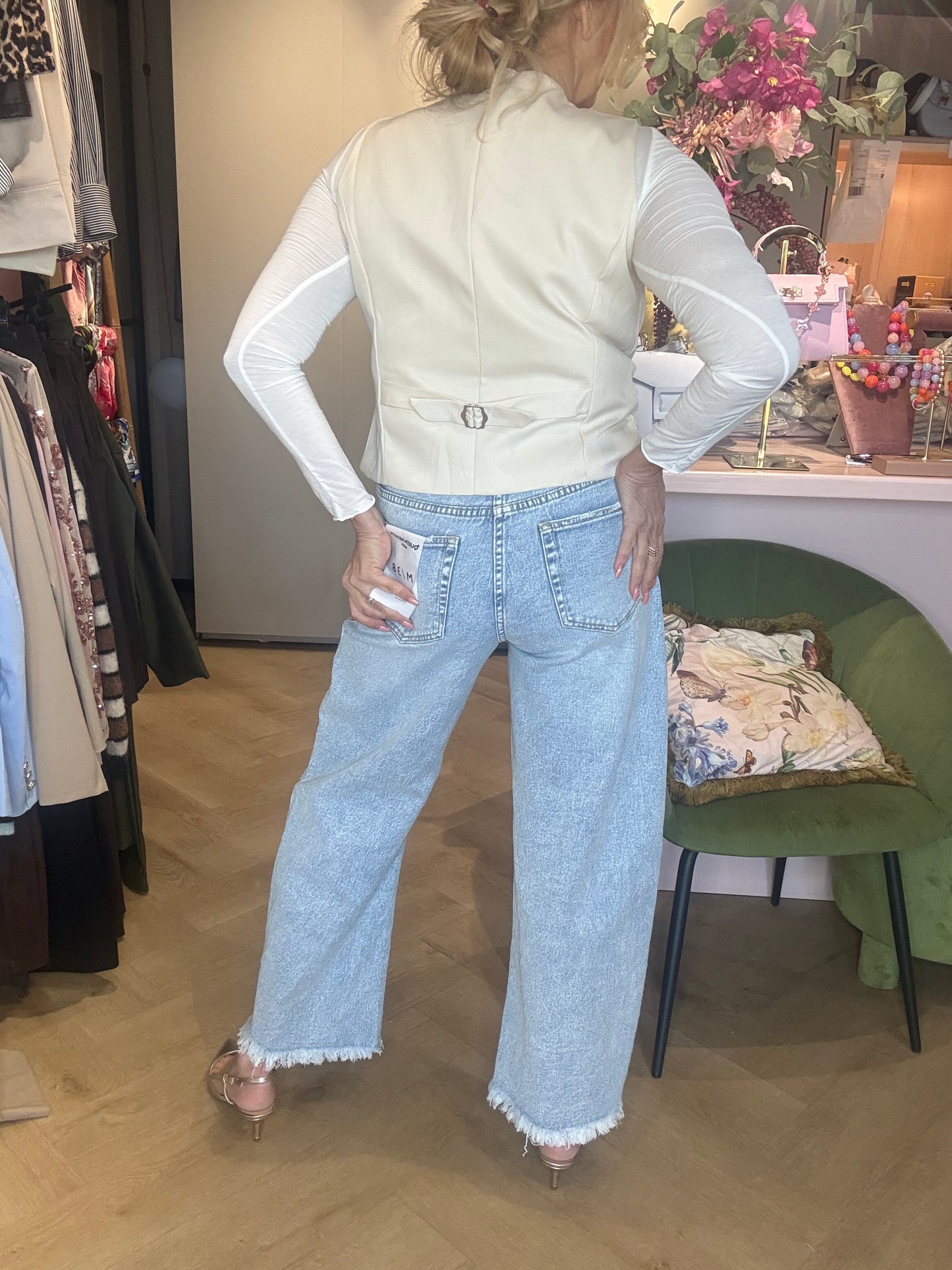 Gilet vlinder Crème