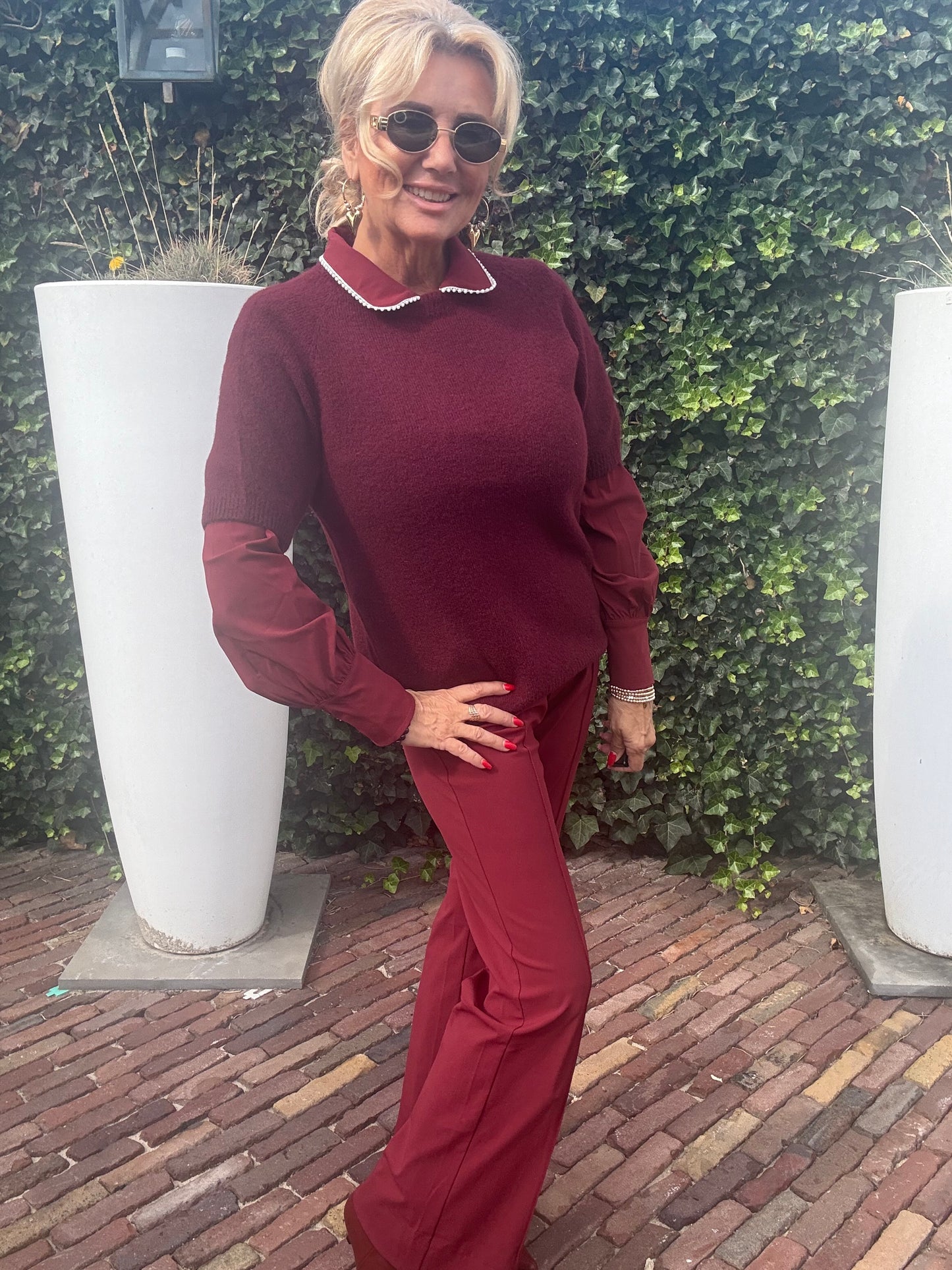Triple Nine Trui Baby Alpaca π¦ 24870 Burgundy