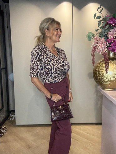 Mi Piace Broek MP202136 Straight Burgundy