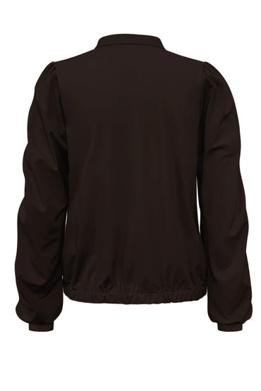 Jacket Triple Nine with gold rib on the sleeves and smoked JA92404 Donker Bruin