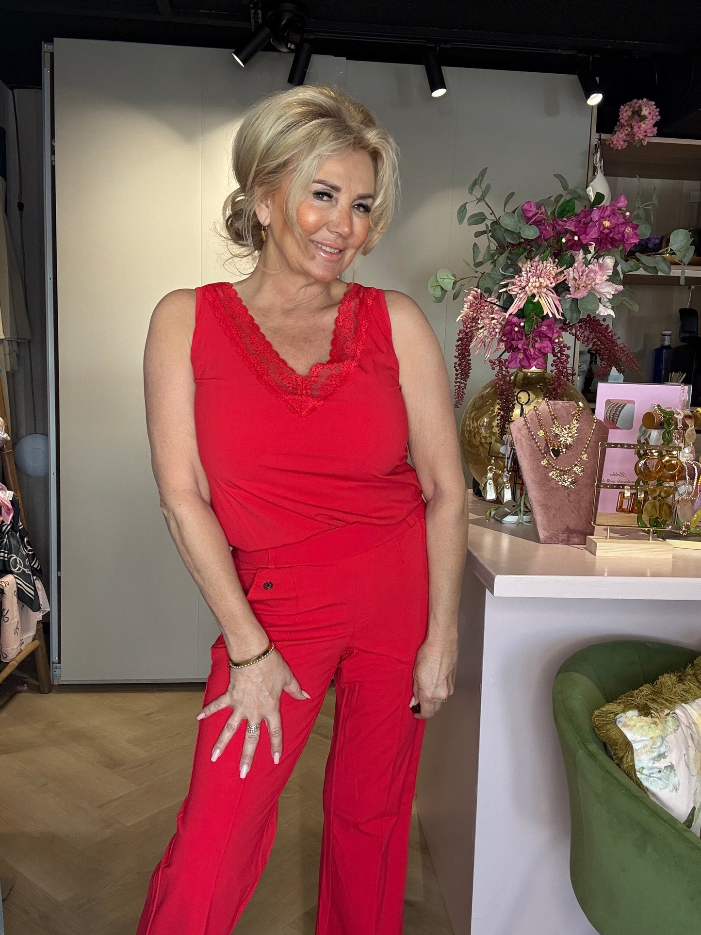 Top met Kant Triple Nine TP-6913 Rood