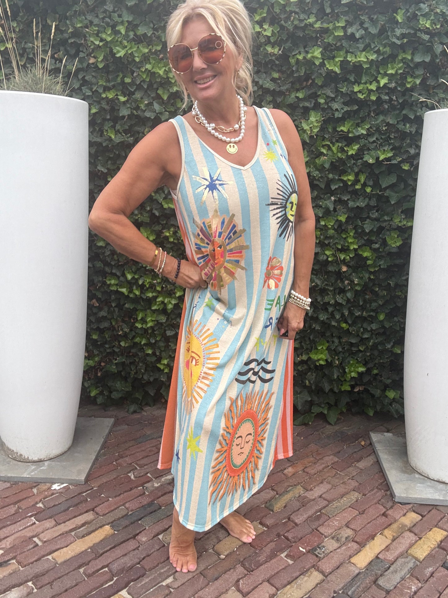Dress sol bleu Orange