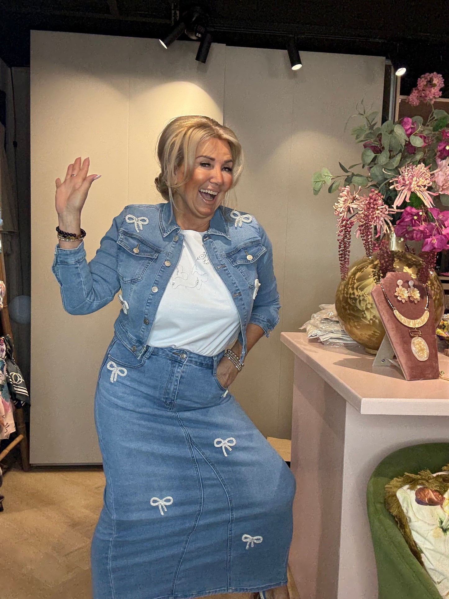 Rok Jeans Strik Pearl