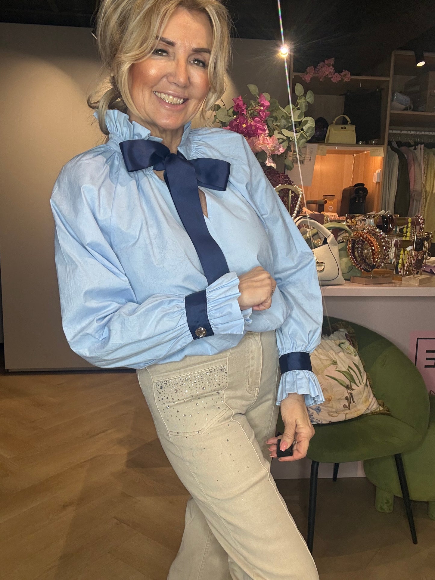 Blouse Blauw Enjoy