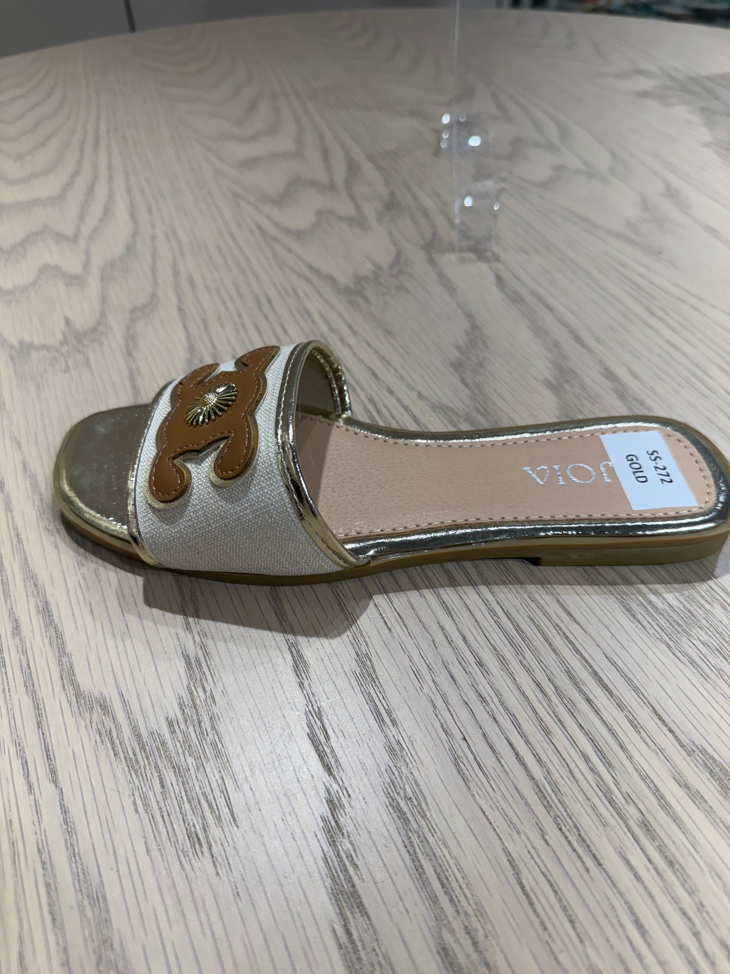 Slipper Cecille Goud Beige