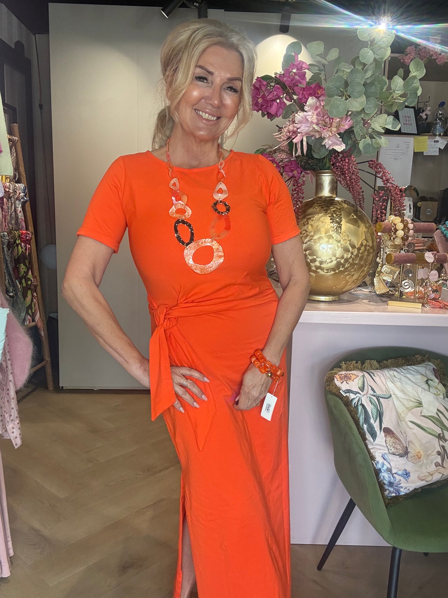 Stræk kjole orange