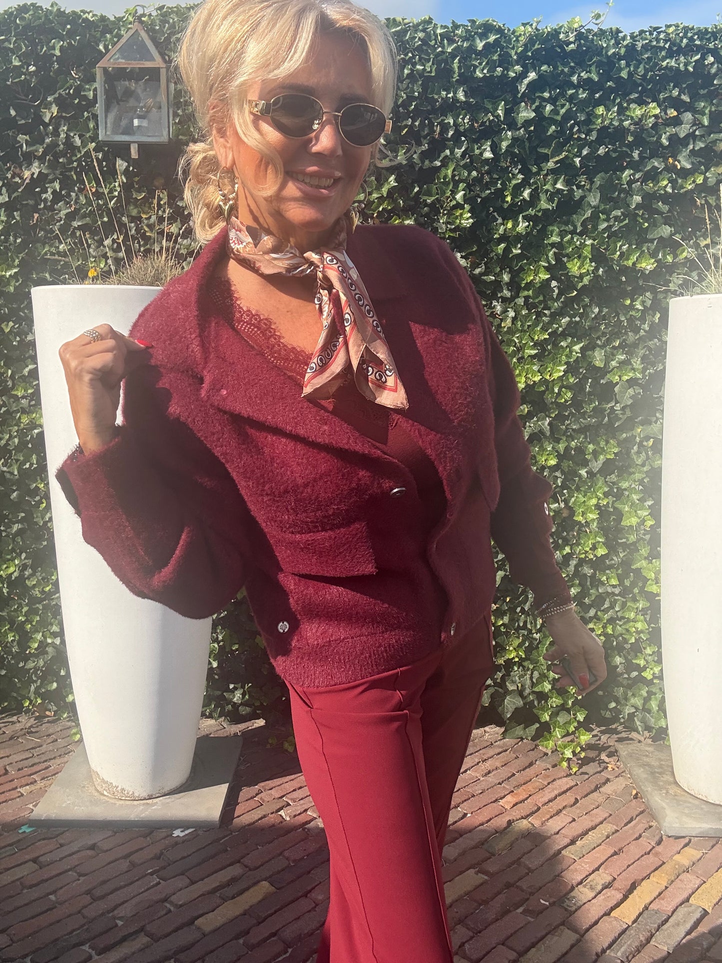 Triple Nine Jacket Fluffy TR9002 Burgundy