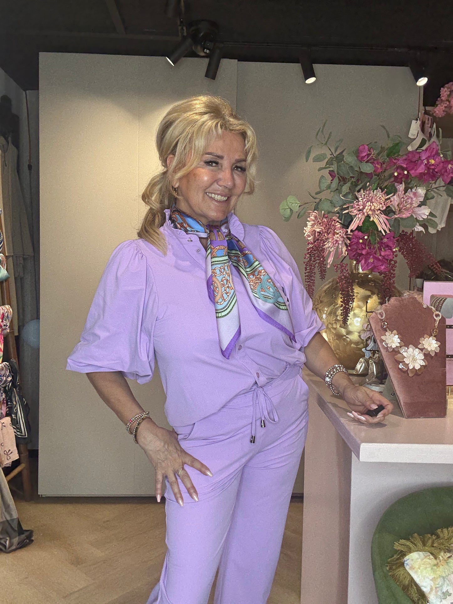 Blouse Mi Piace 202532 Ballonmouw Lilac