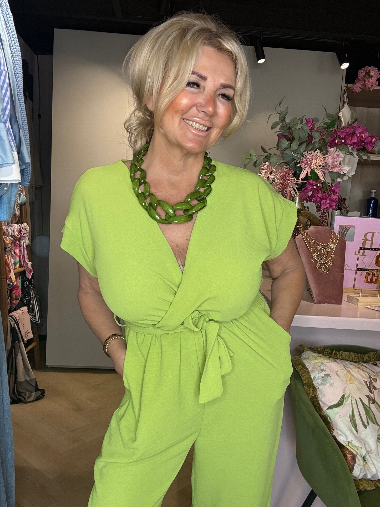 Jumpsuit Appelgroen