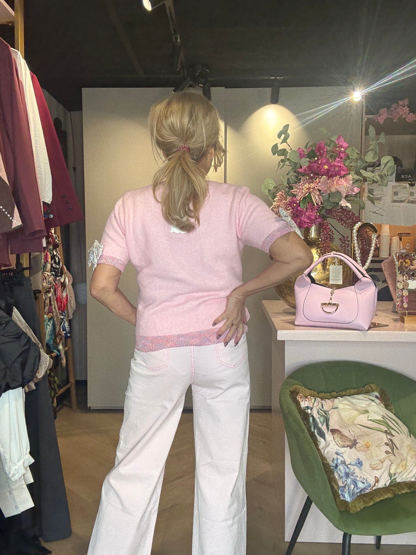 Zacht Rose Broek All Over Sparkle