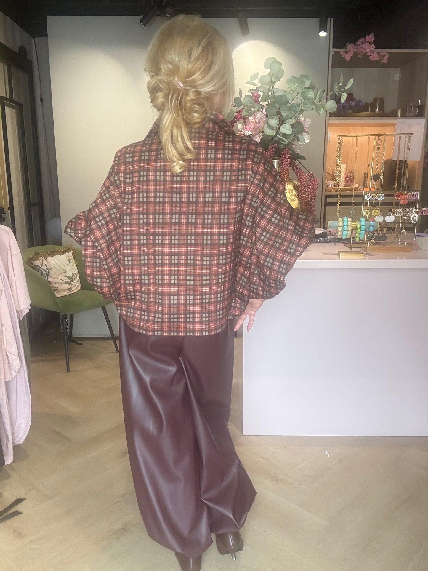 Blusa Emma Ruit Briek burdeos