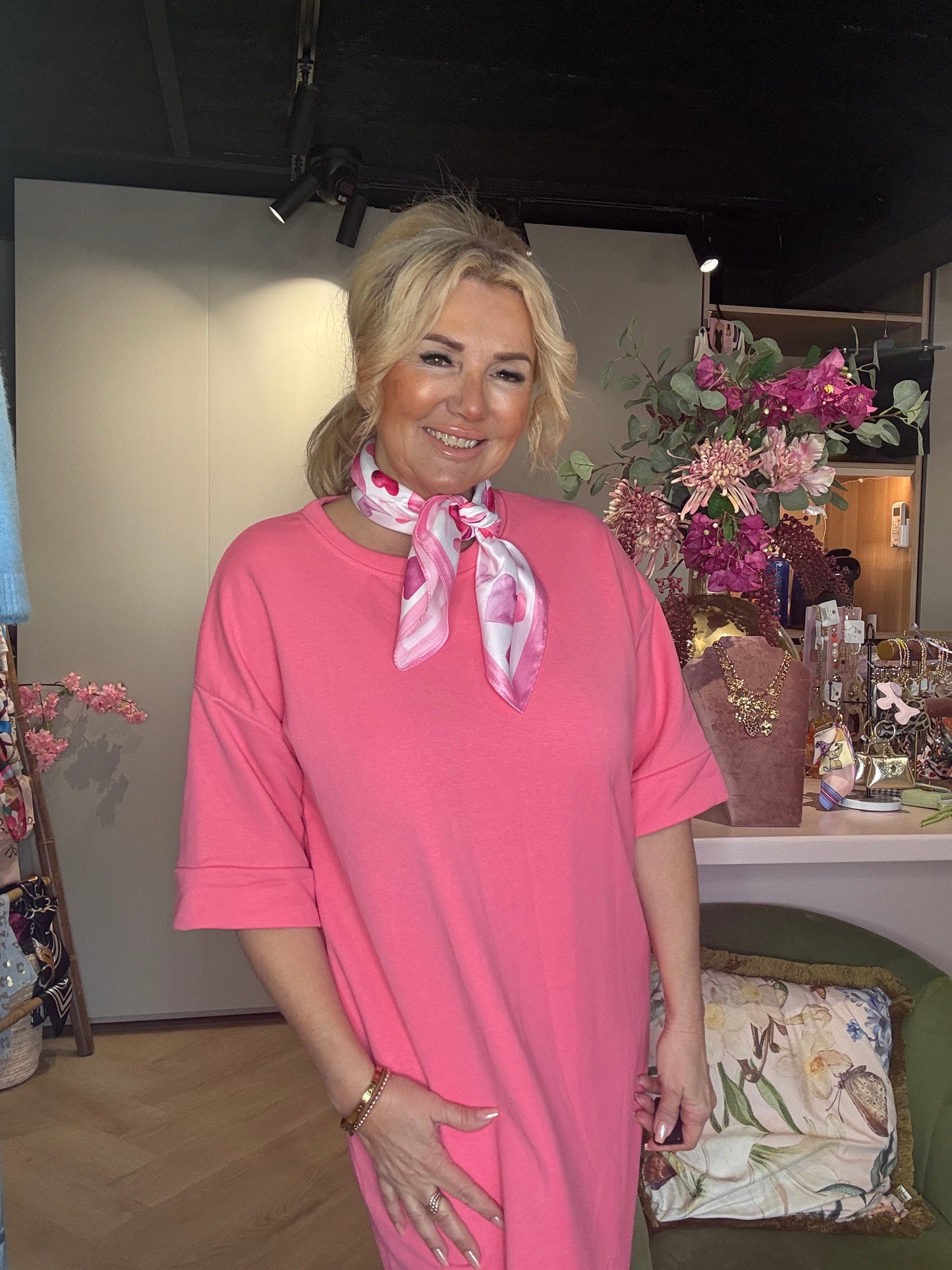 Jurk Sunny Comfydress Koraal