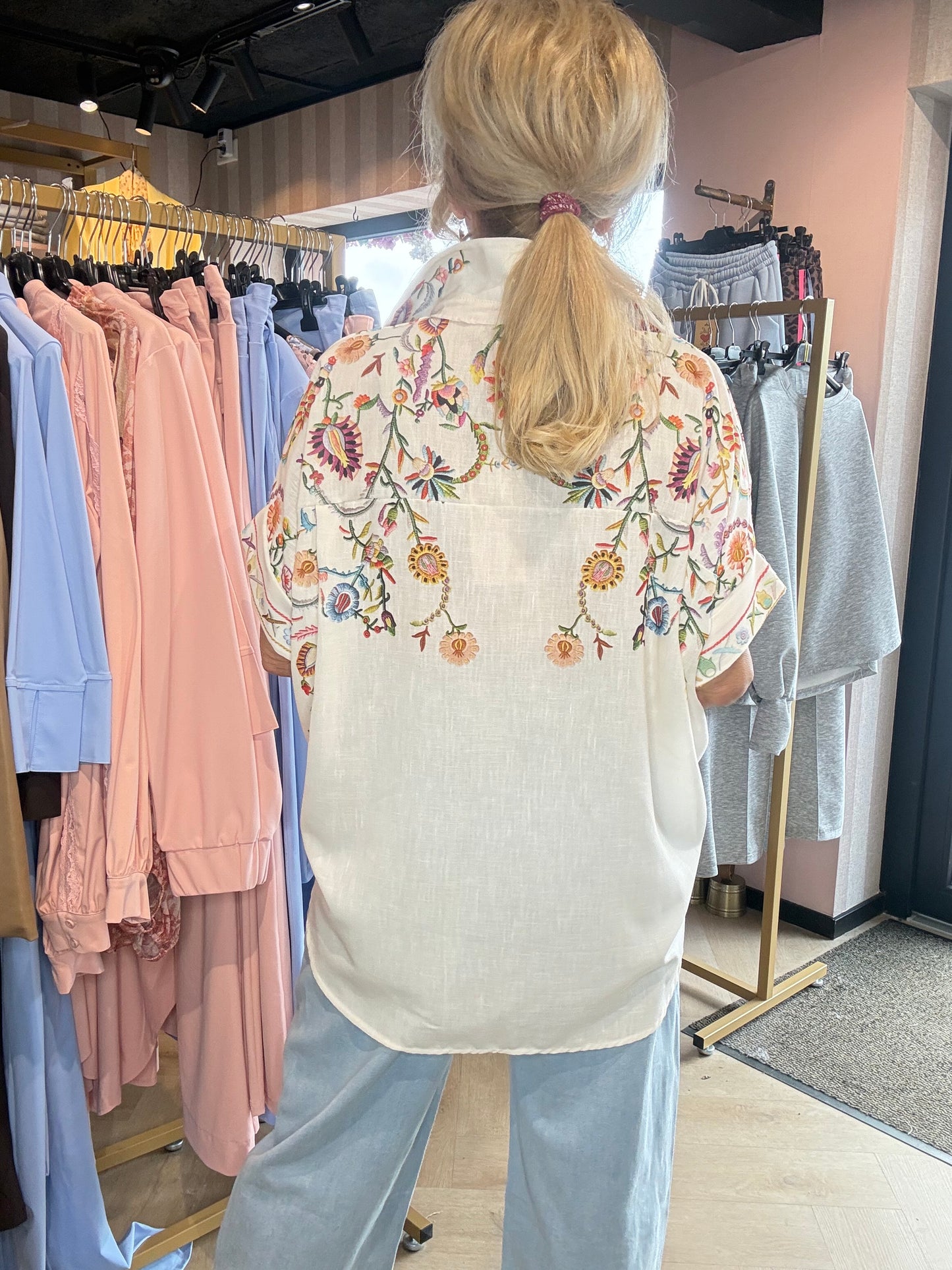 Blusa Sueño Floral Ecru