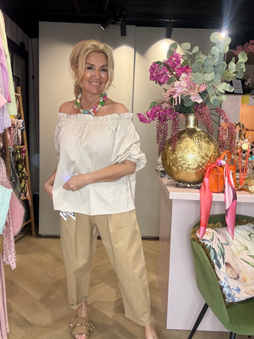 Stropfri bluse creme