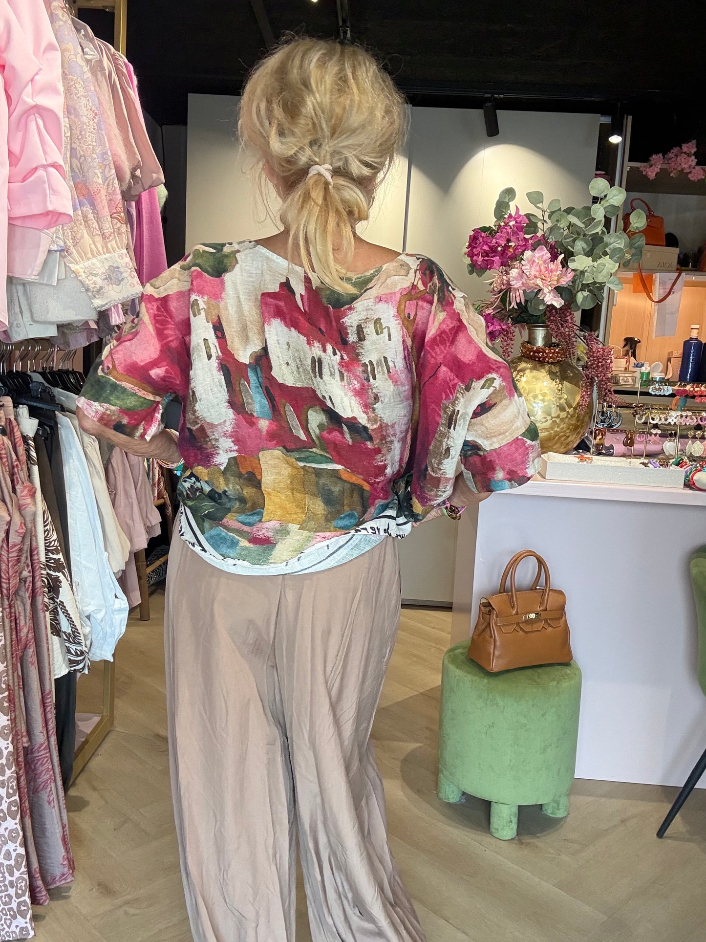 Pantalón globo taupe