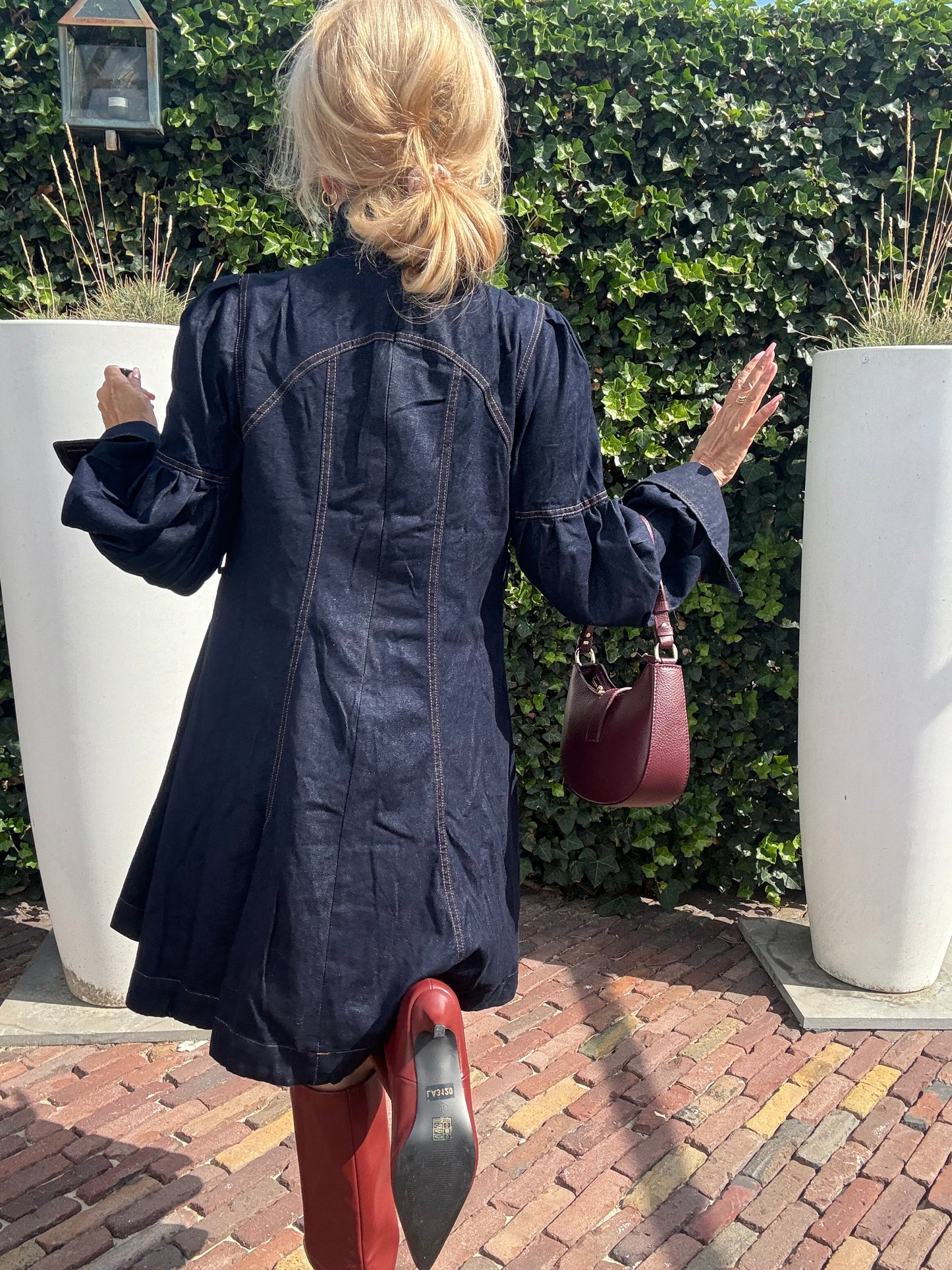 Jeans Dress Dark Bow