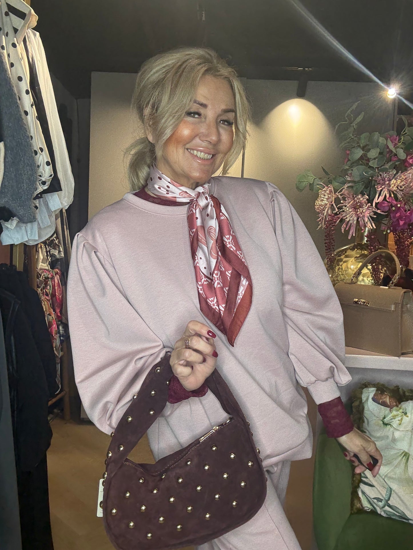 Comfy Pak Ballon mouw Poederrose