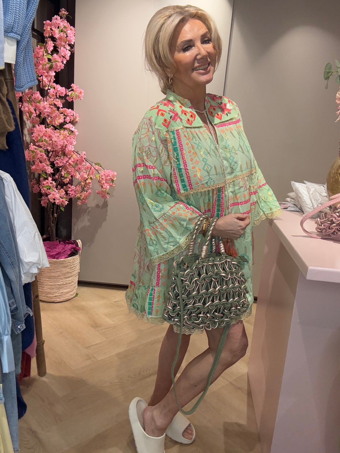 Jurk Ibiza Dress Mint Groen