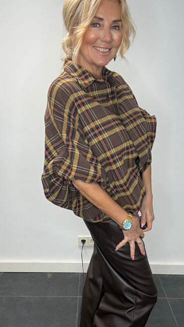 Emma-bluse brun kamel Briek