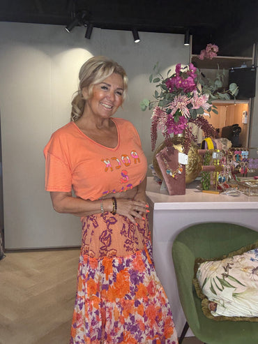 TShirt 🍊 ‘Rock & Love – Oranje 🌸