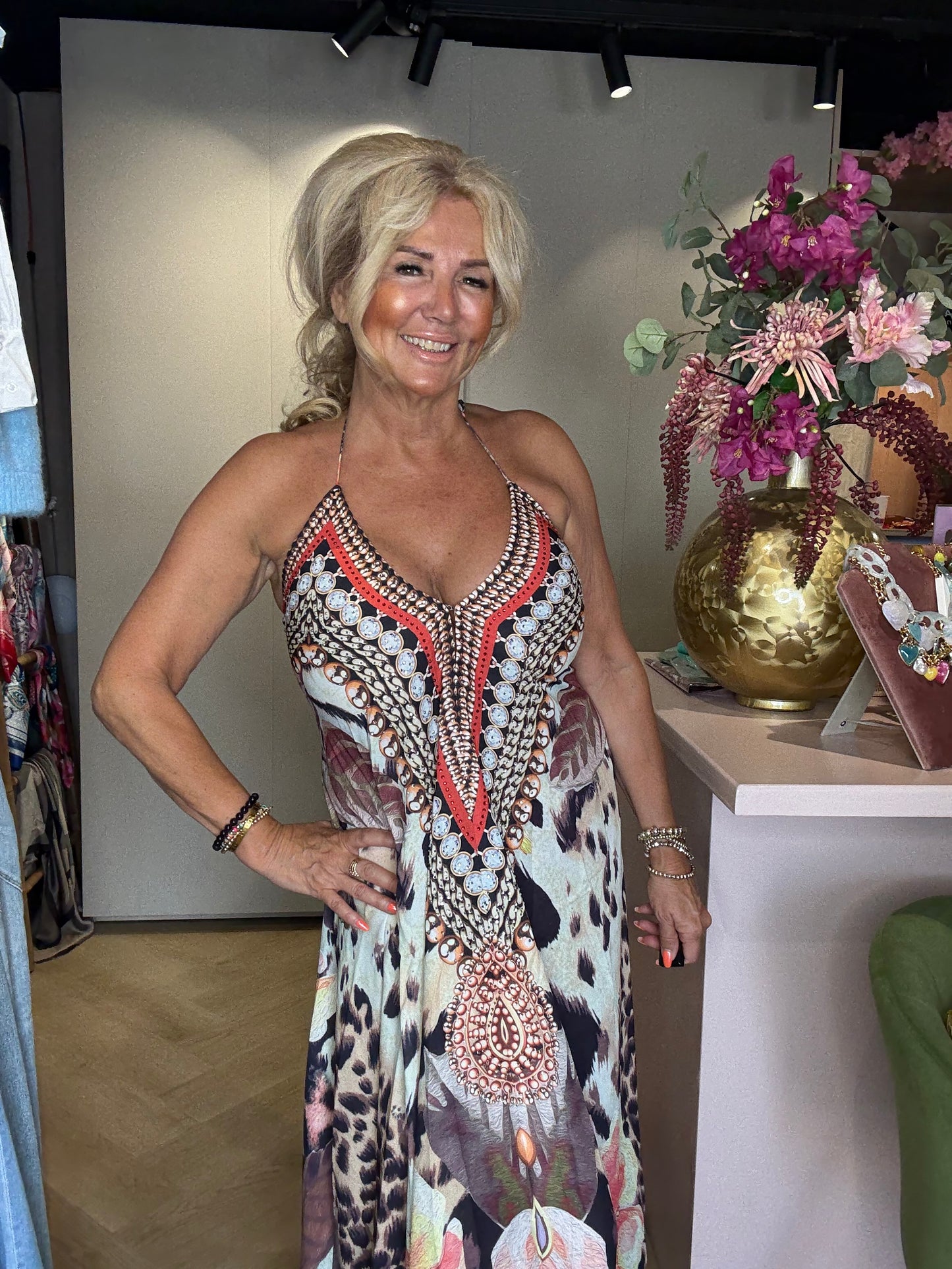 Jurk Summer glow rood