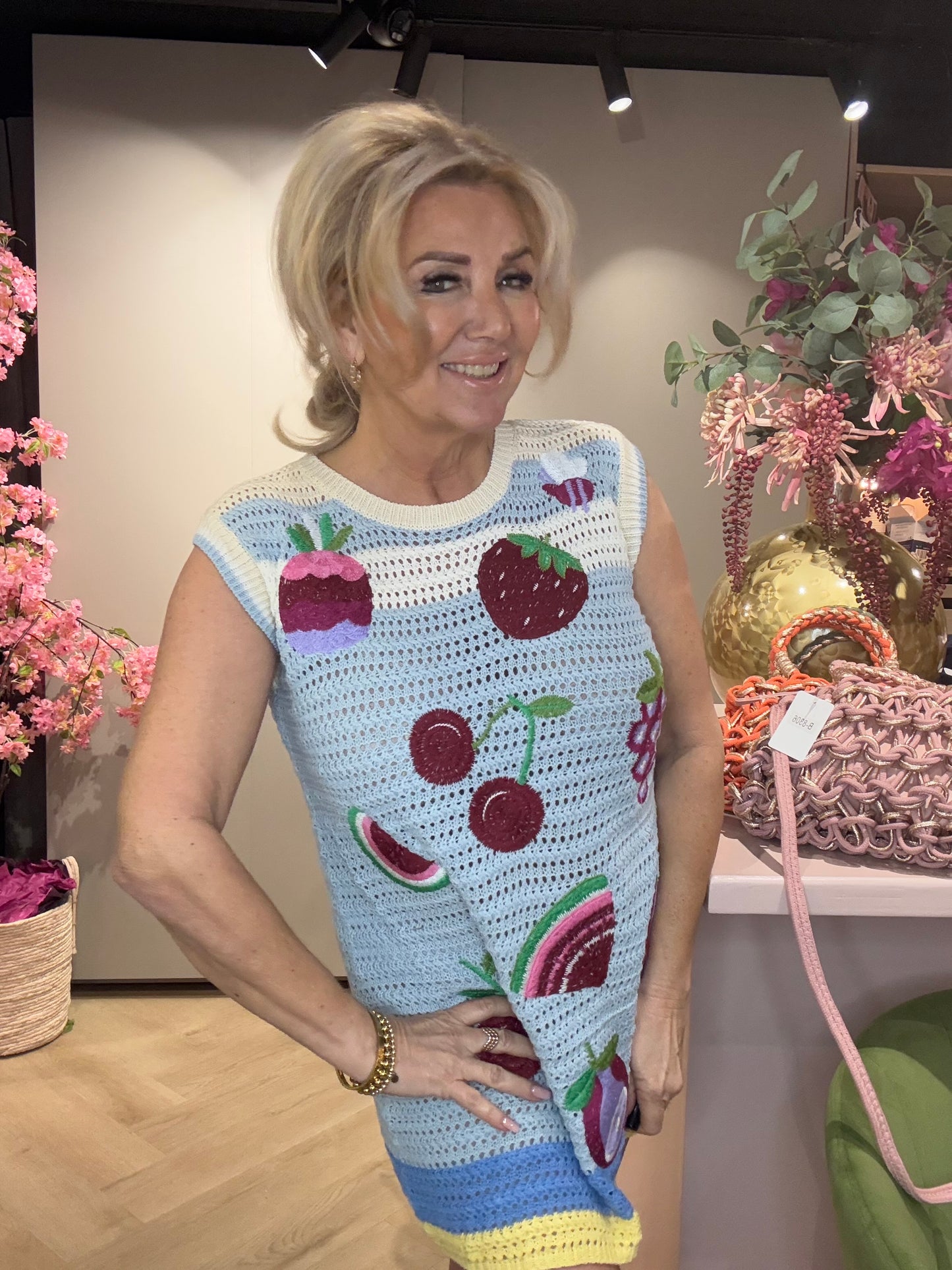 Jurk gehaakt Fruits Blauw