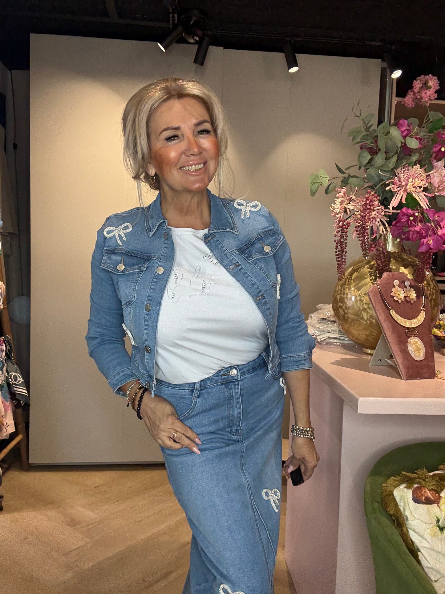 Rok Jeans Strik Pearl