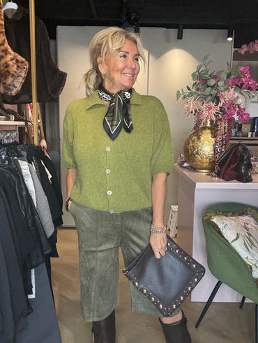 Vestje Alpaca Matcha Green