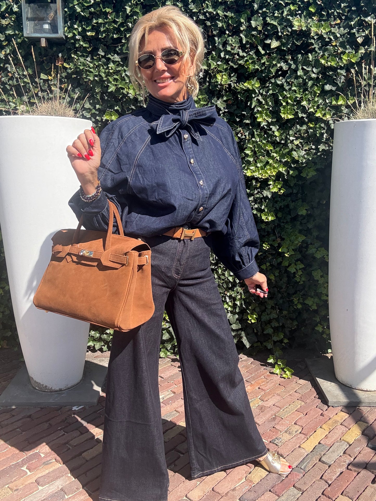 Jeans Blouse Bow Brute