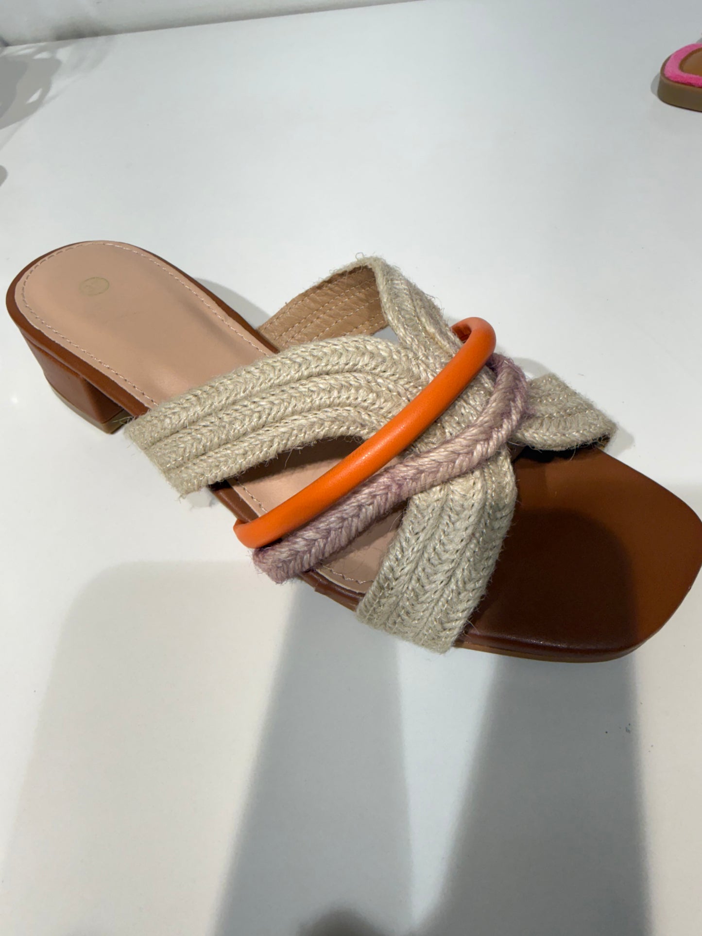 Slipper Rafra oranje camel