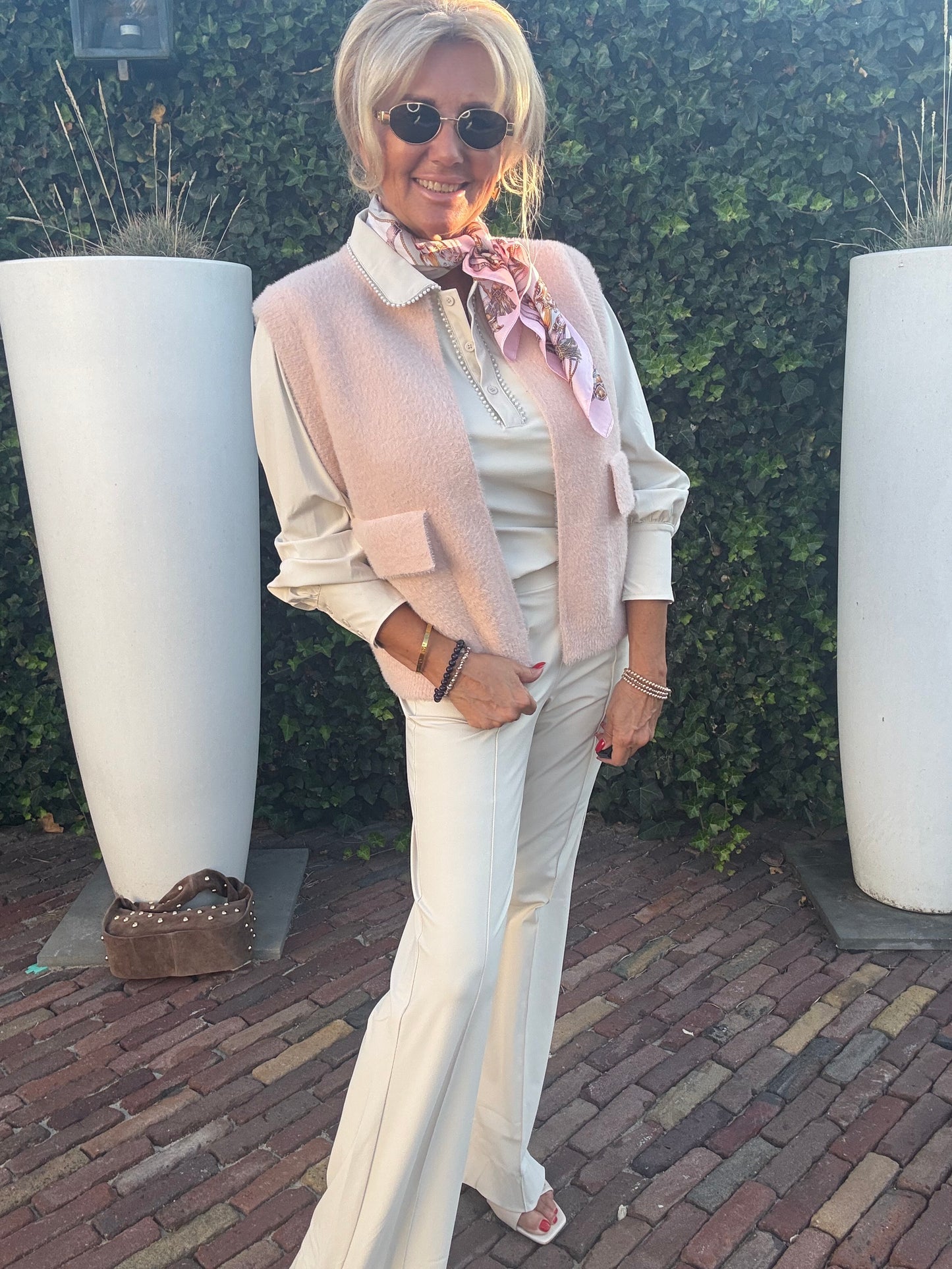 Triple Nine Gilet TR9001 Fluffy Poeder Rose