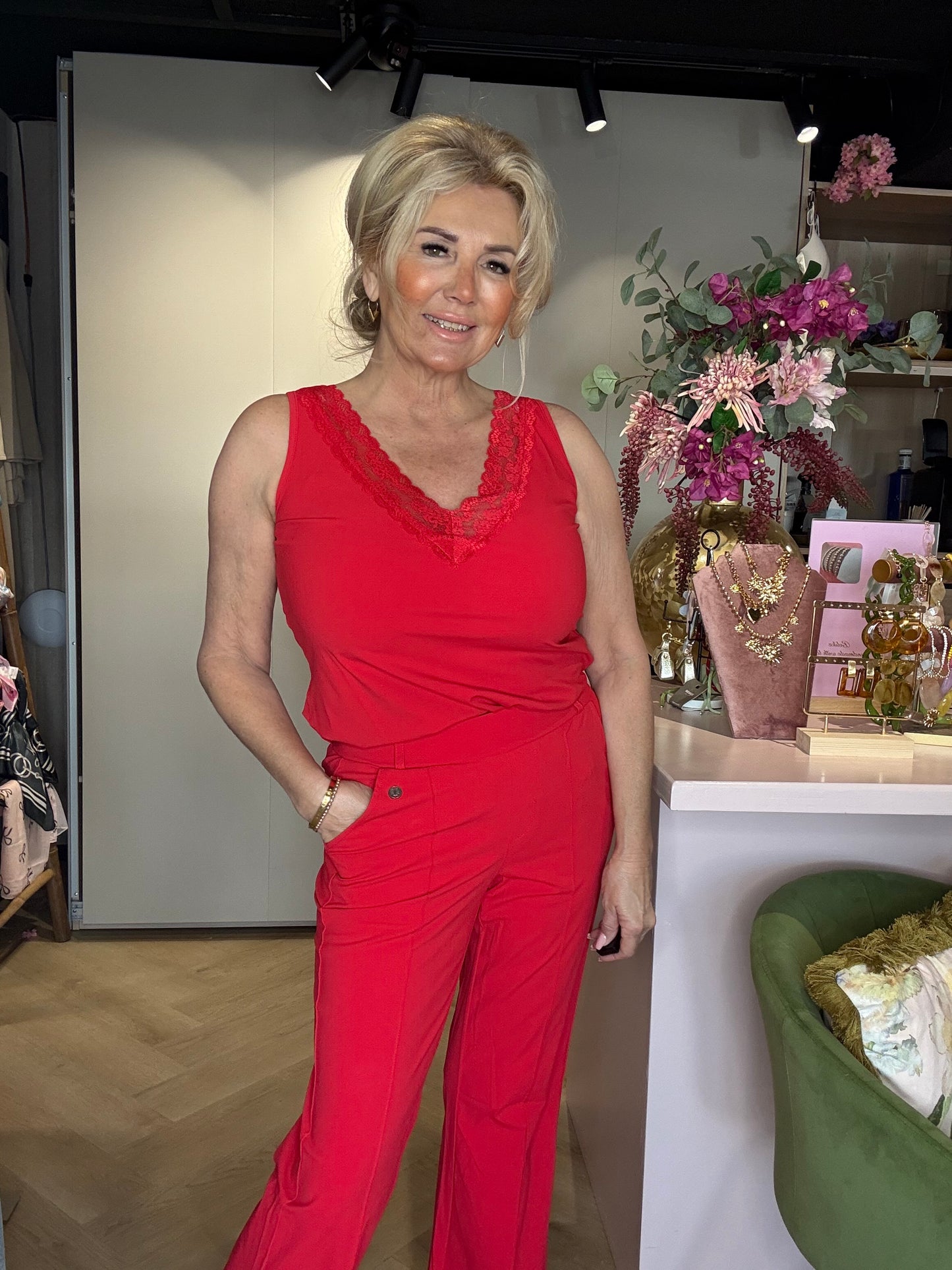 Top met Kant Triple Nine TP-6913 Rood