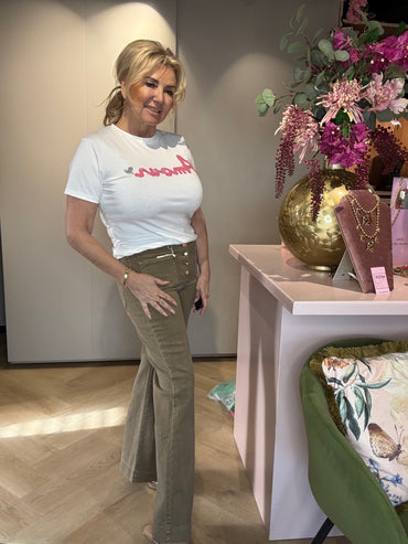 T-Shirt Wit, tekst Amour