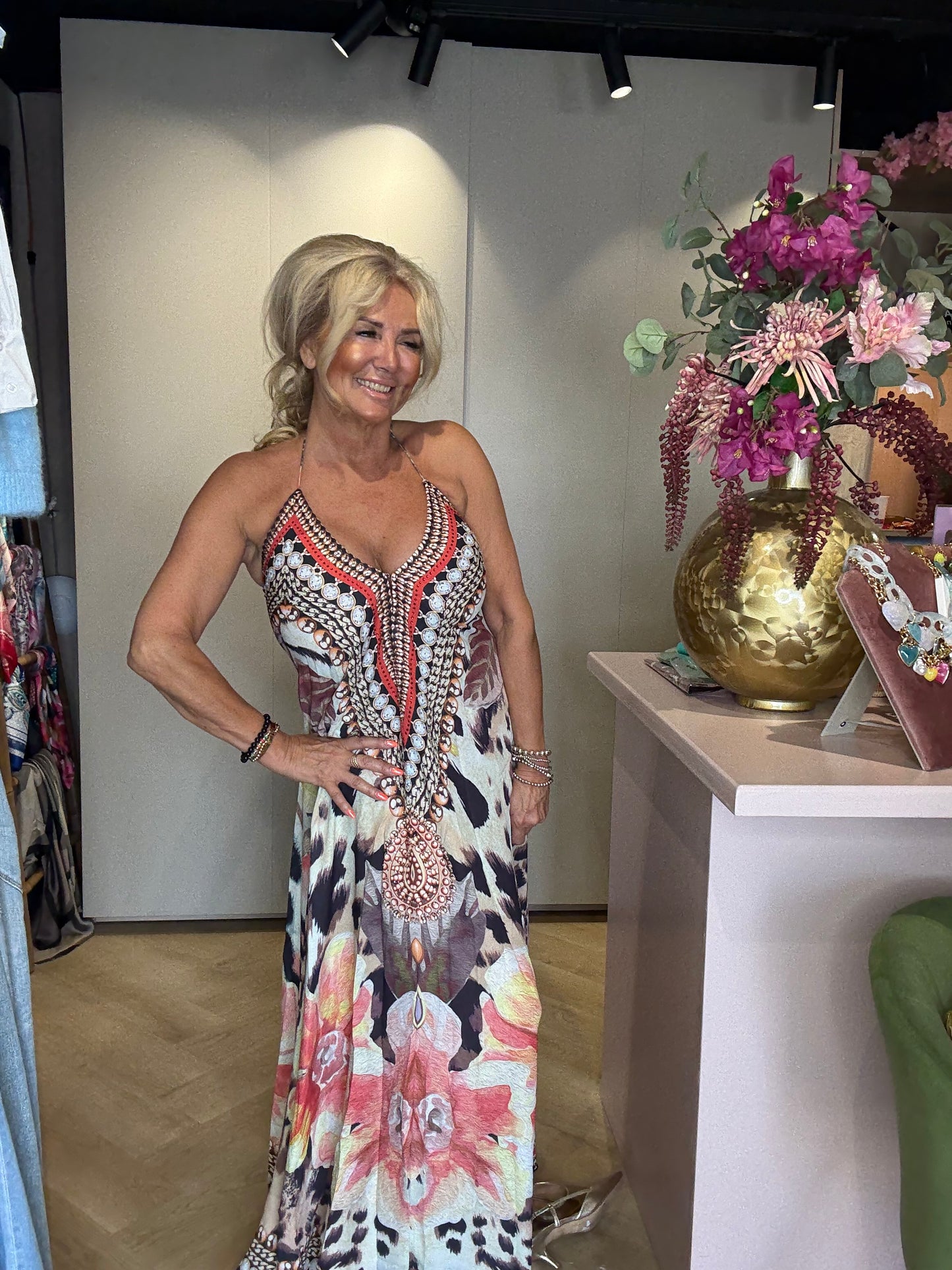Jurk Summer glow rood