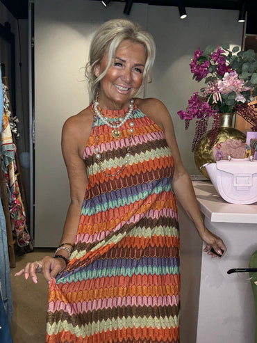 Dress Multicolor🌈 Halter Model