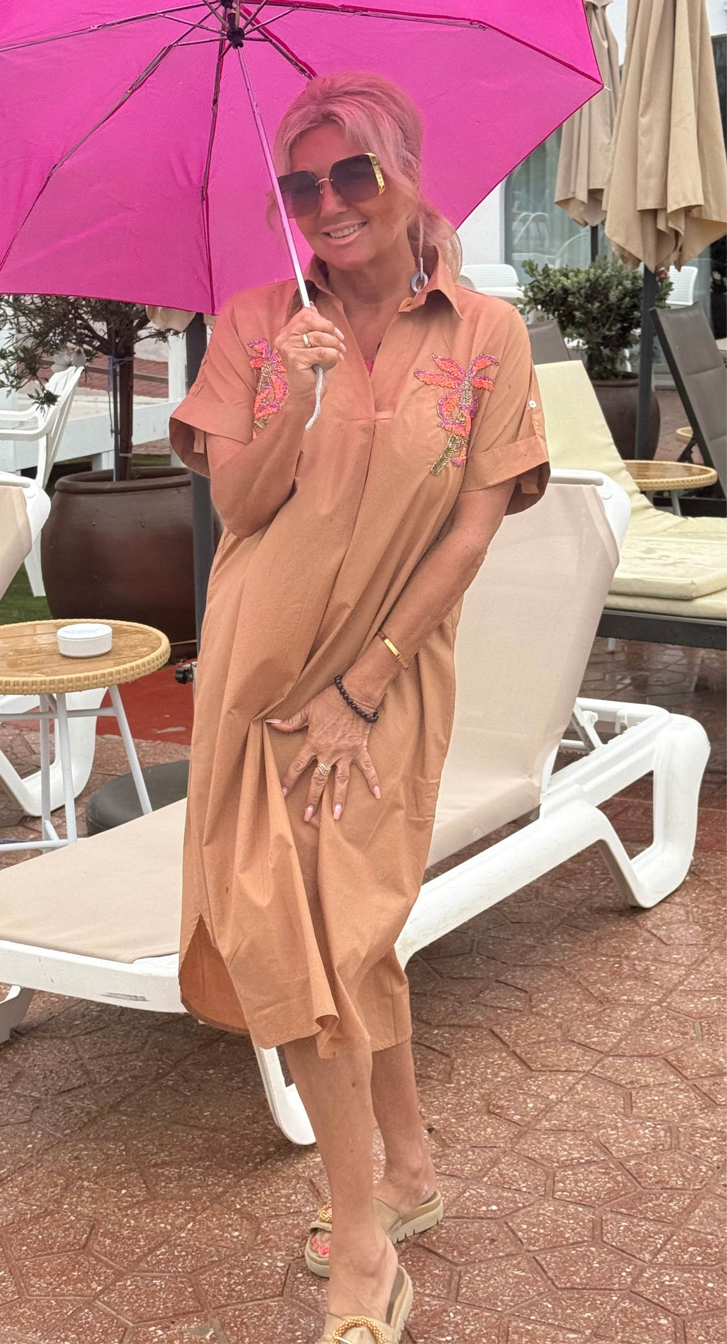 Jurk Tropical Caramel