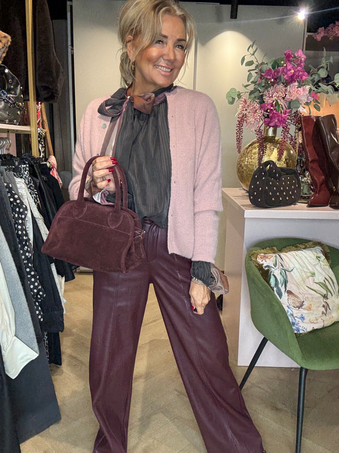 Vestje Baby Alpaca Rose