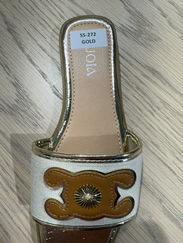 Slipper Cecille Goud Beige