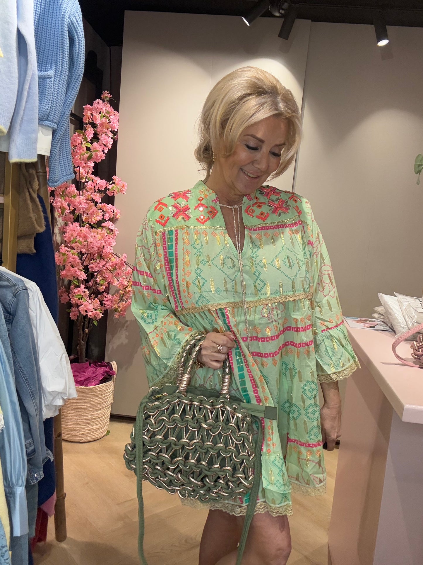 Jurk Ibiza Dress Mint Groen