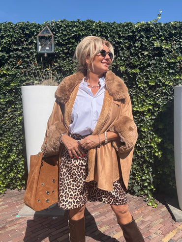 Poncho Camel Bont