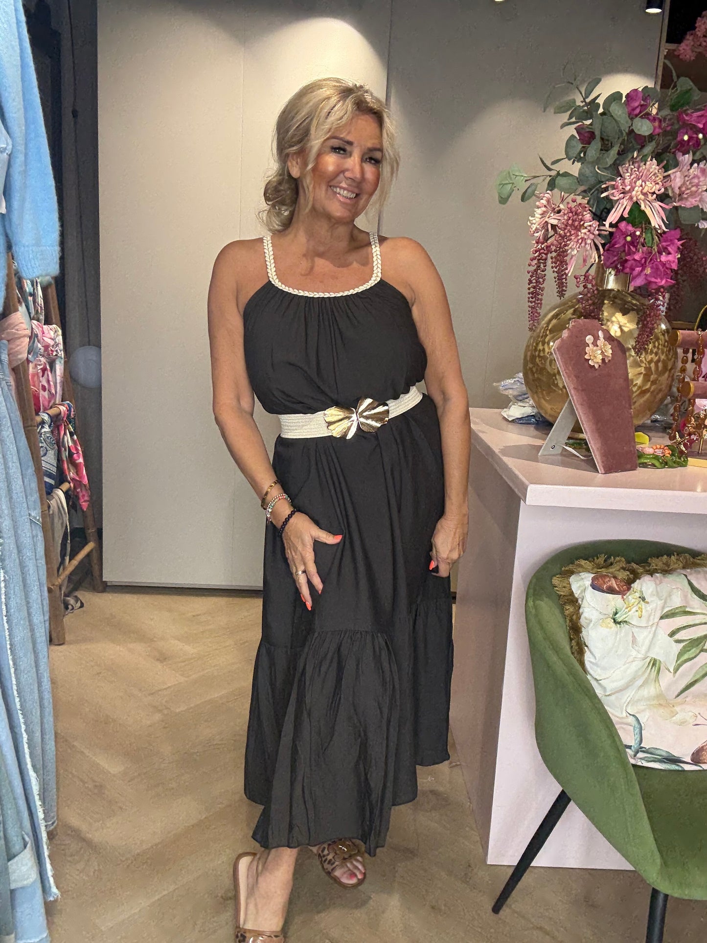 Jurk 🌞 Summer Flowy Dress – Donker Bruin🌞