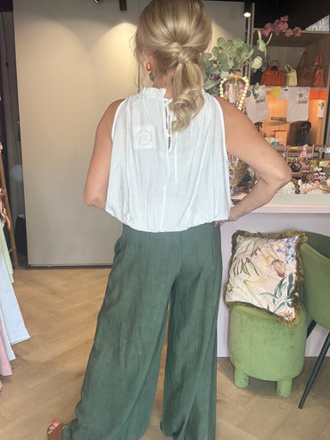 Top blanc avec perles